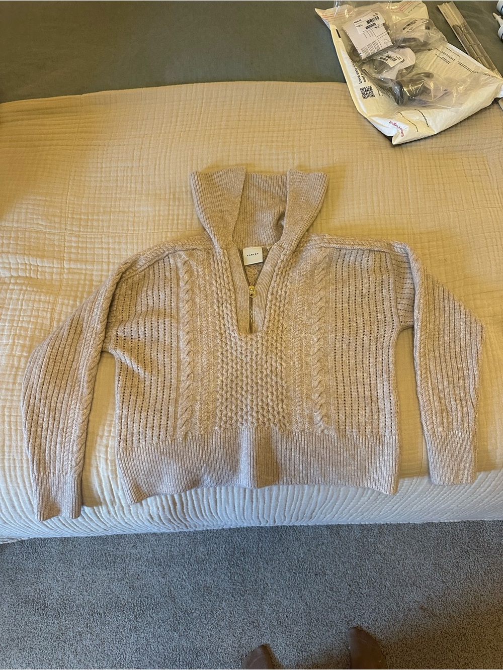 Varley cable knit sweater